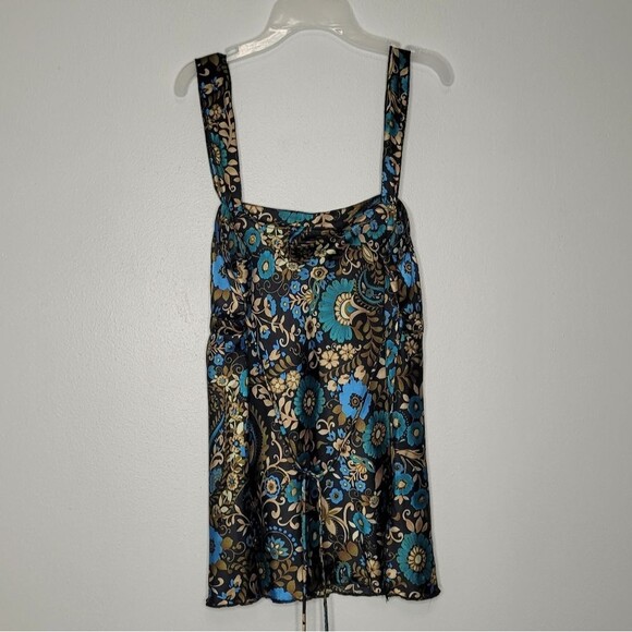 Vintage y2k self esteem paisley print satin tie back babydoll preppy going out - Picture 2 of 7